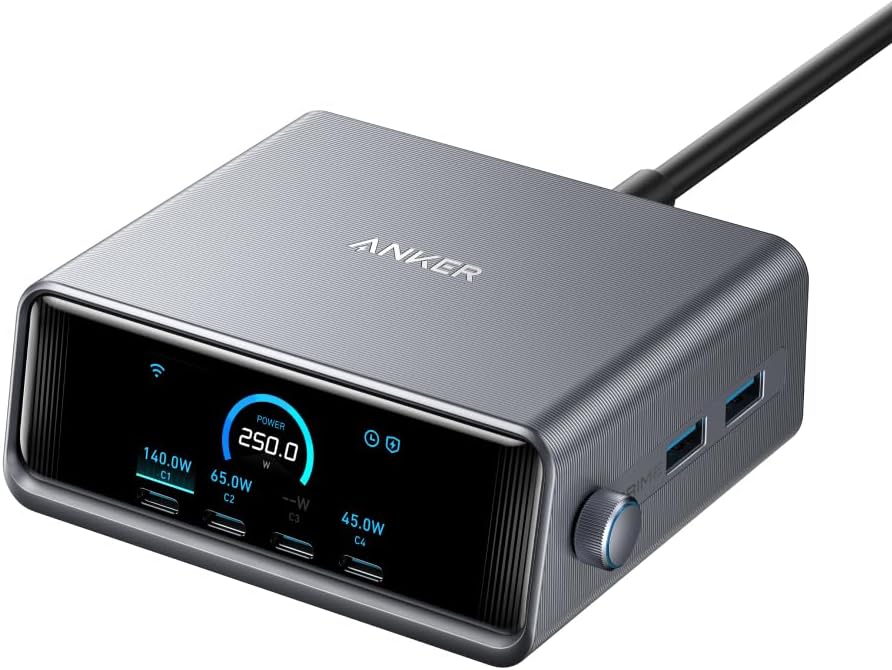 Anker Prime Charger (250W, 6 Ports, GaN) A2345