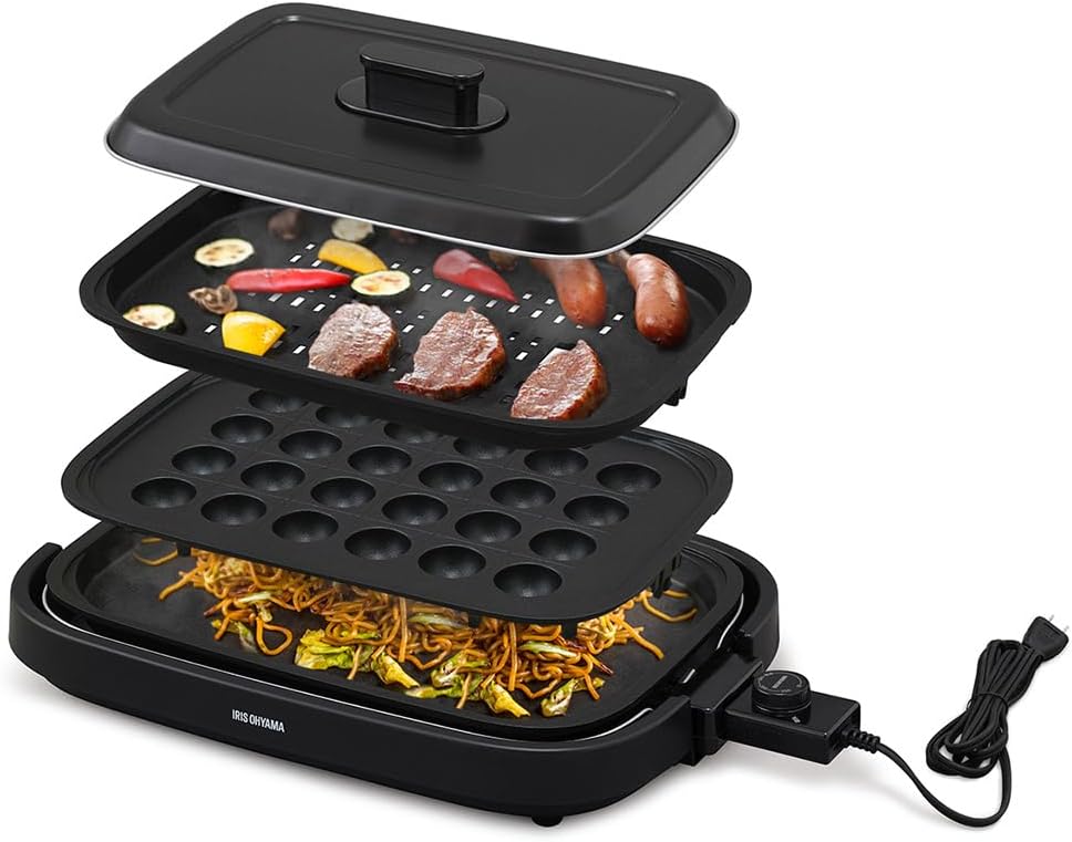 アイリスオーヤマ 網焼き風ホットプレート IHA-A30